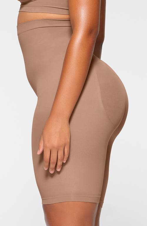 Skims Women's Seamless Sculpt High-waisted Above-the-knee Shorts In Sienna