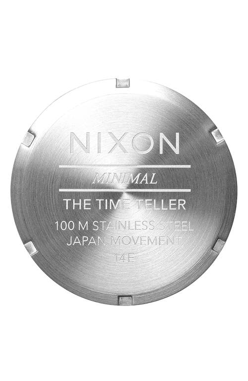 Shop Nixon The Time Teller Bracelet Watch, 37mm In Silver/turquoise