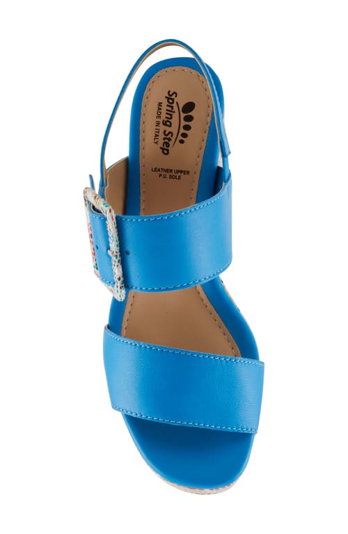 Spring Step Azucar Slingback Sandal In Royal Blue Multi