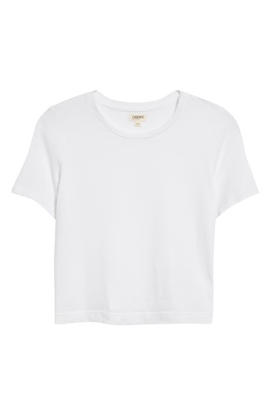 Shop L Agence Donna Organic Cotton Crop T-shirt In White