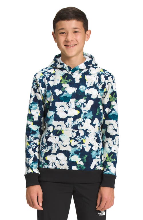 The North Face Kids' Camp Fleece Hoodie in Summit Navy Abstract Floral