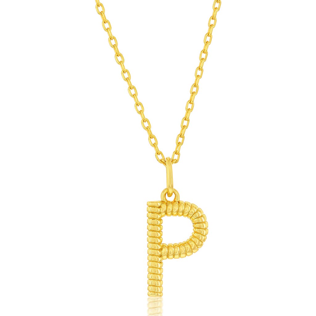 SIMONA SIMONA CROISSANT INITIAL PENDANT NECKLACE