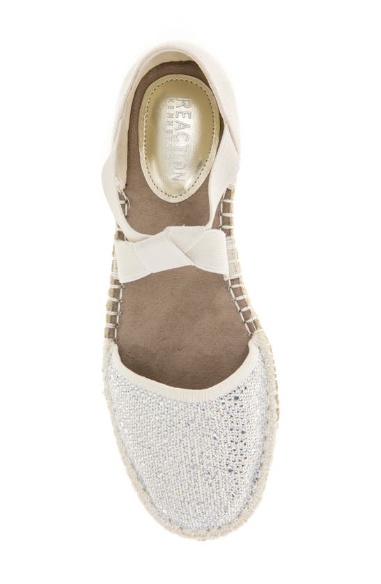 Shop Reaction Kenneth Cole Luna Glitter Espadrille Sandal In Porcelain Knit