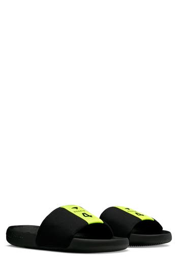 Shop K-swiss X Mclaren Slide Sandal In Black/safety Yellow