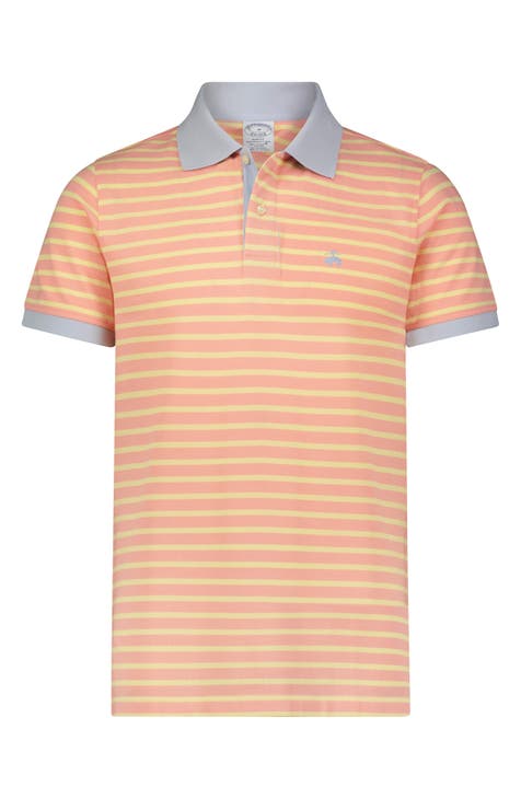 Oliver Brown Men's Polo Shirt Pique - Pink | Polo Shirt - MD