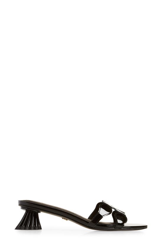 Shop Cecelia New York Bunny Slide Sandal In Black Patent