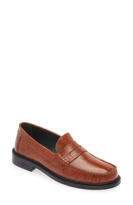 Shop Vinny's Yardee Penny Loafer In Brown