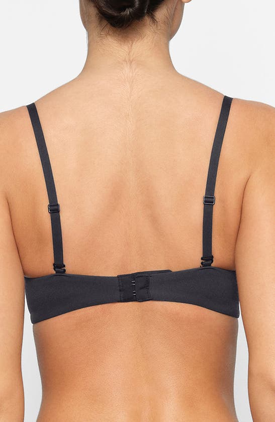 Shop Skims Fits Everybody Push-up Demi Bra In Onyx