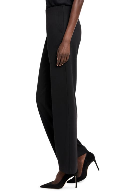 Shop Nic + Zoe Nic+zoe Drapey Wide Leg Ponte Knit Pants In Black Onyx