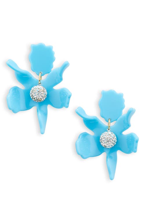 Lele Sadoughi Small Crystal Lily Earrings in Turquoise at Nordstrom