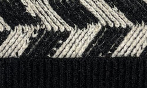 Marcus Adler Zigzag Knit Beanie In Black