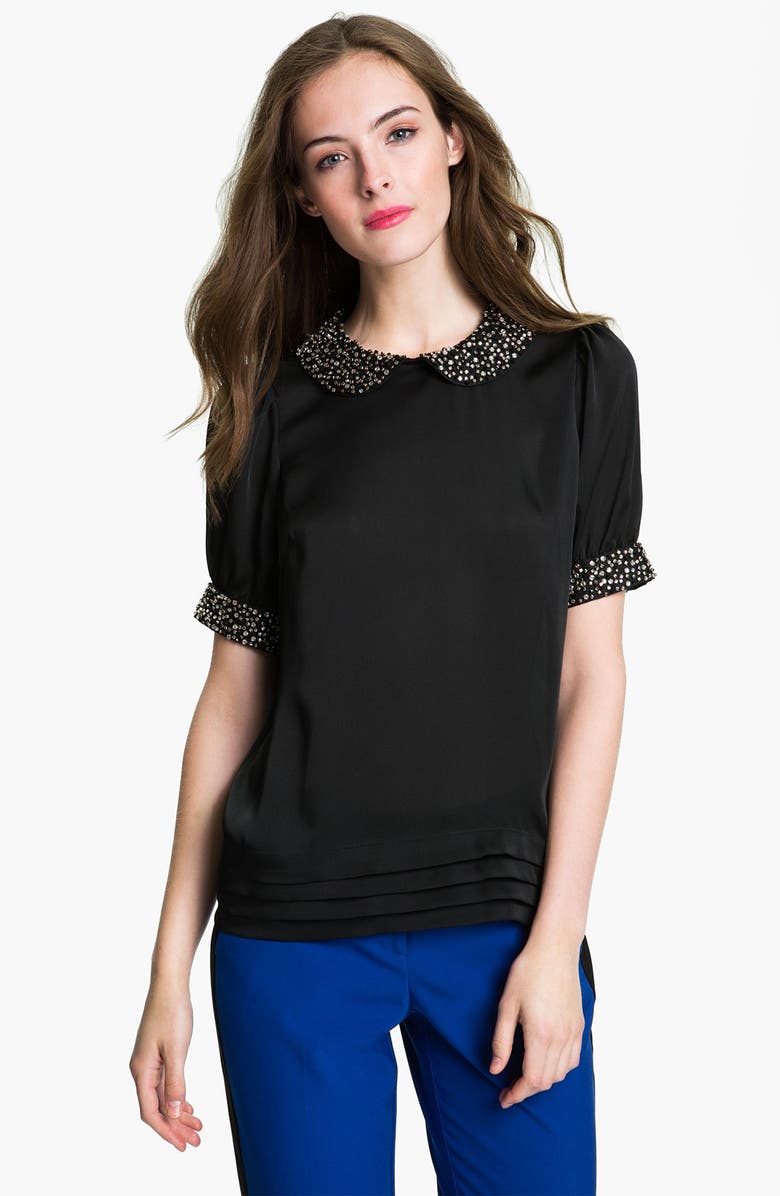 Vince Camuto Jewel Trim Blouse with Camisole | Nordstrom