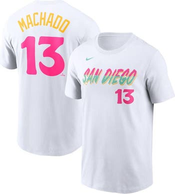 Youth San Diego Padres Manny Machado Majestic Navy Name & Number T-Shirt