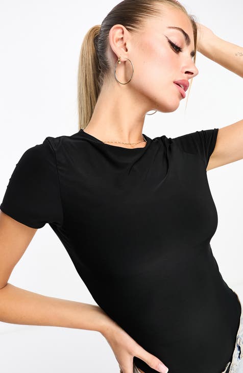 Short Sleeved Bodysuit, Women's Designer Bodysuit