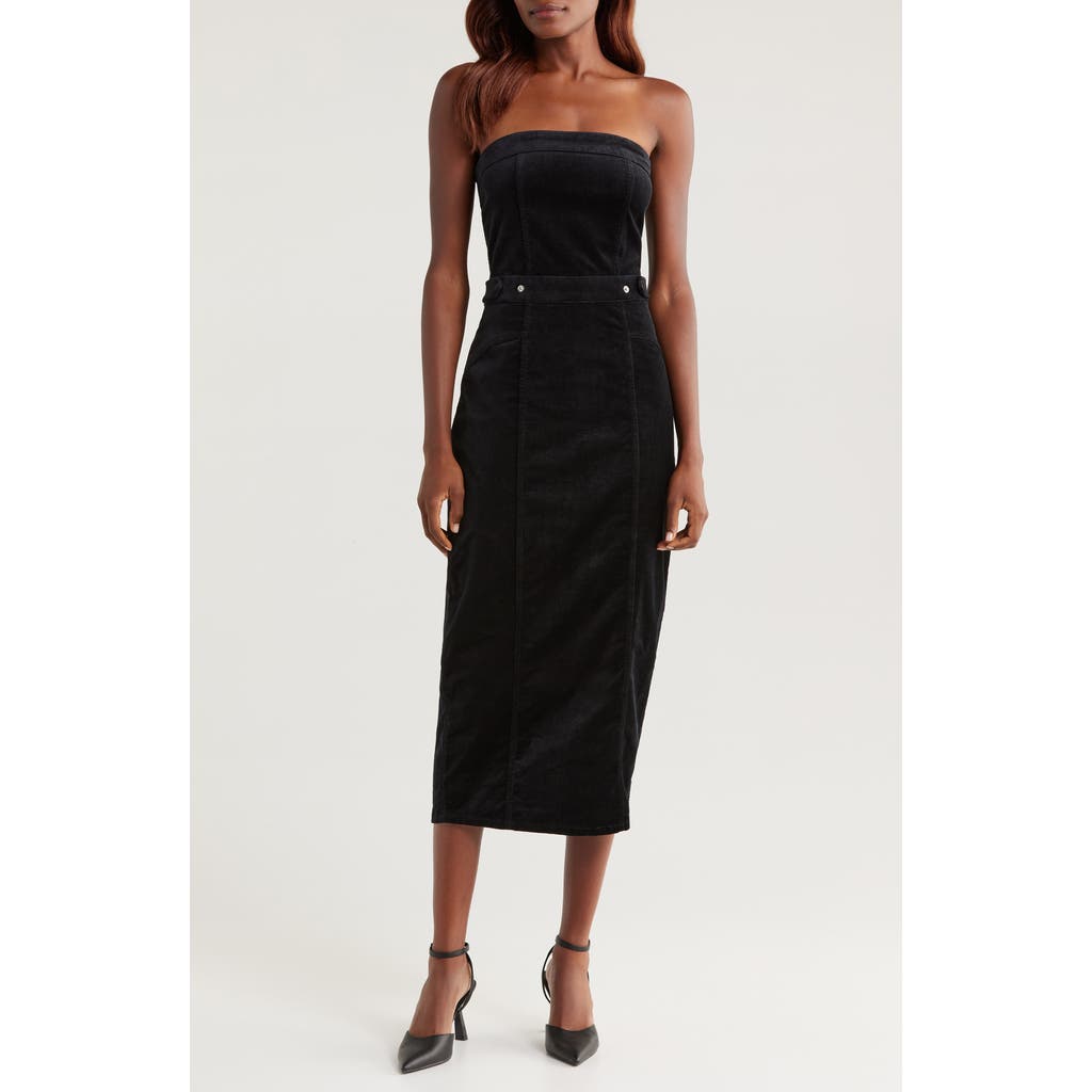 GOOD AMERICAN GOOD AMERICAN FIT FOR SUCCESS STRAPLESS VELVET DRESS