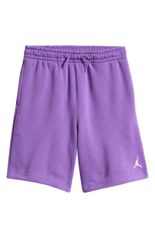 Jordan Kids' Brooklyn Fleece Essential Shorts In Black Raspberry