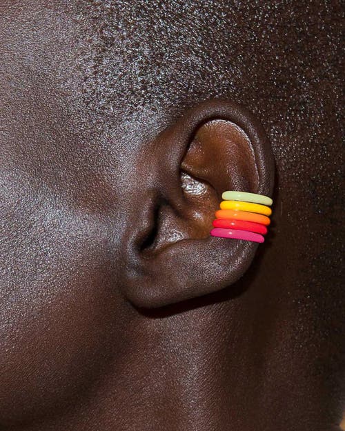 Fry Powers The Enamel Stacking Ear Cuff In Florida Orange