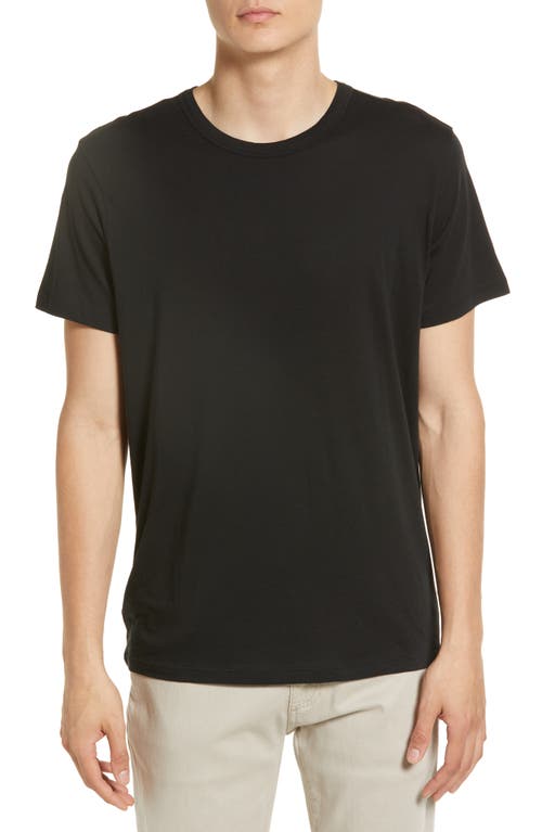 7 For All Mankind Men's Feather Weight Crewneck T-Shirt Black at Nordstrom,