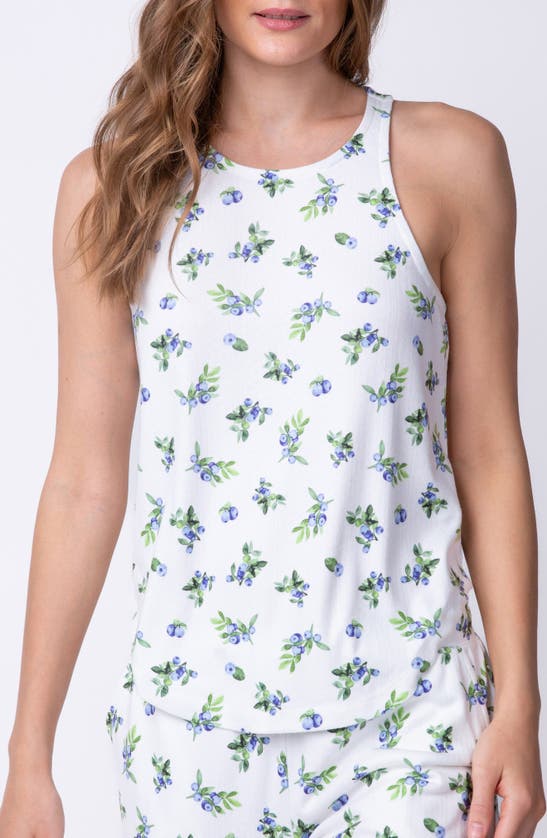 Shop Pj Salvage Blueberry Lounge Tank Top In Ivory