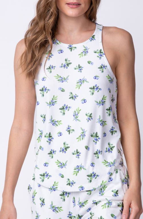 PJ Salvage Blueberry Lounge Tank Top Ivory at Nordstrom,