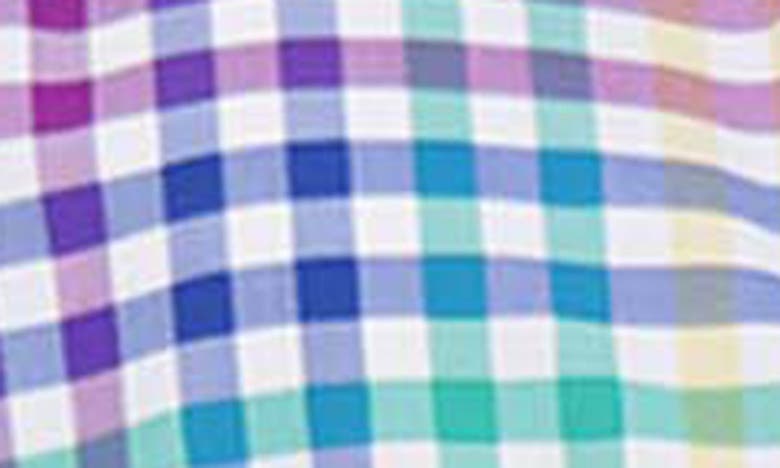 Foxcroft Rocca Rainbow Gingham Tie Waist Shirtdress In Multi Plaid