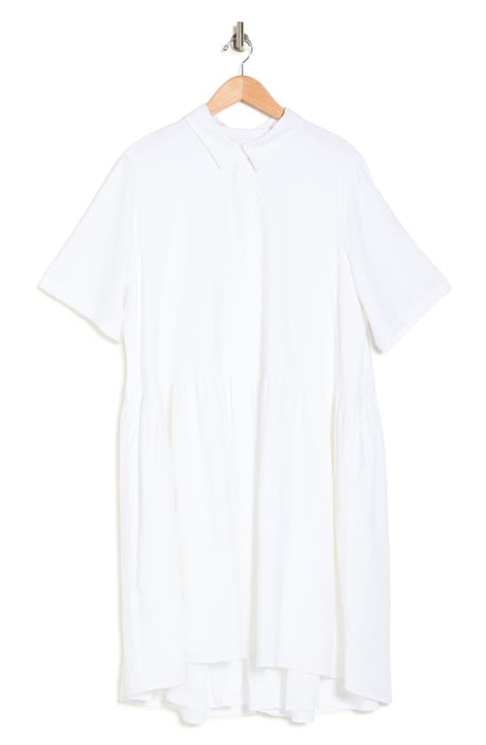 Nordstrom Rack Linen Blend Collared Dress In White