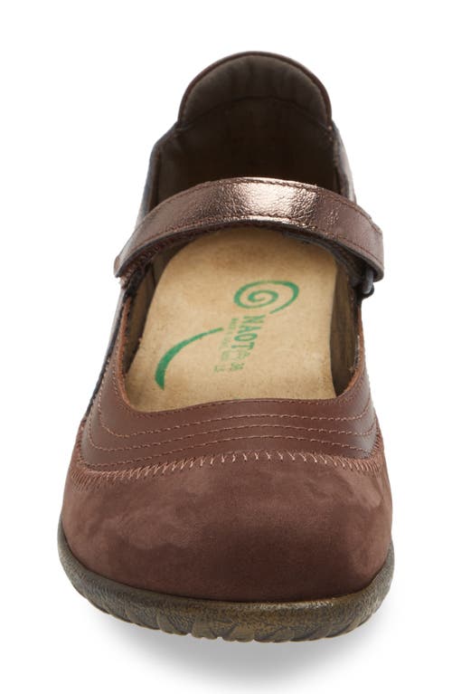 Shop Naot Kire Mary Jane Flat In Toffee Brown/coffee Bean