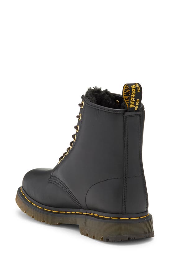 Dr. Martens' 1460 Waterproof Wintergrip Faux Fur Lined Boot In Black
