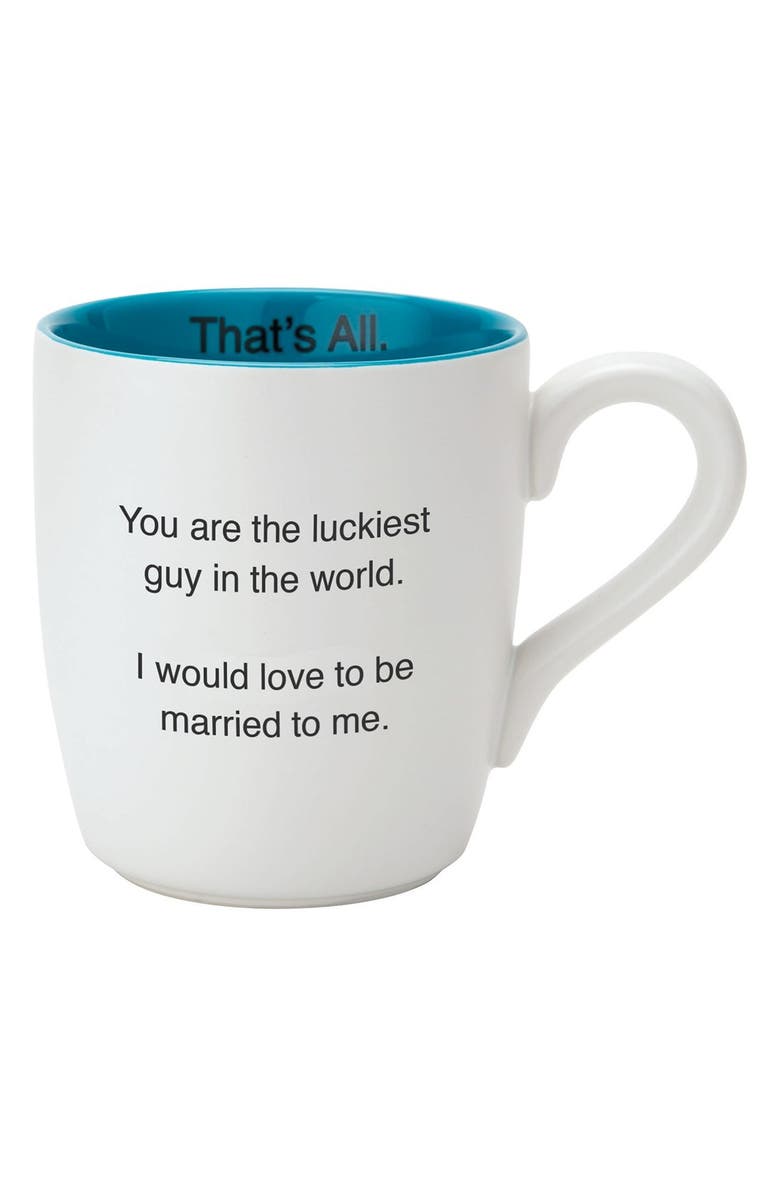 CB GIFT 'Luckiest Guy - That's All' Mug, Main, color, White