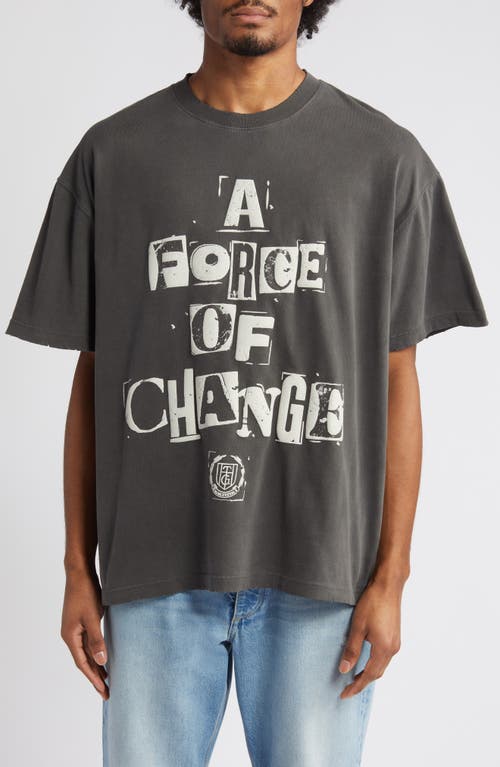 HONOR THE GIFT A Force of Change Oversize Cotton Graphic T-Shirt Black at Nordstrom,