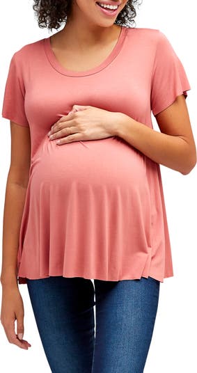 Kindred Bravely Blue Short Sleeve Top Size L (Maternity) - 52% off