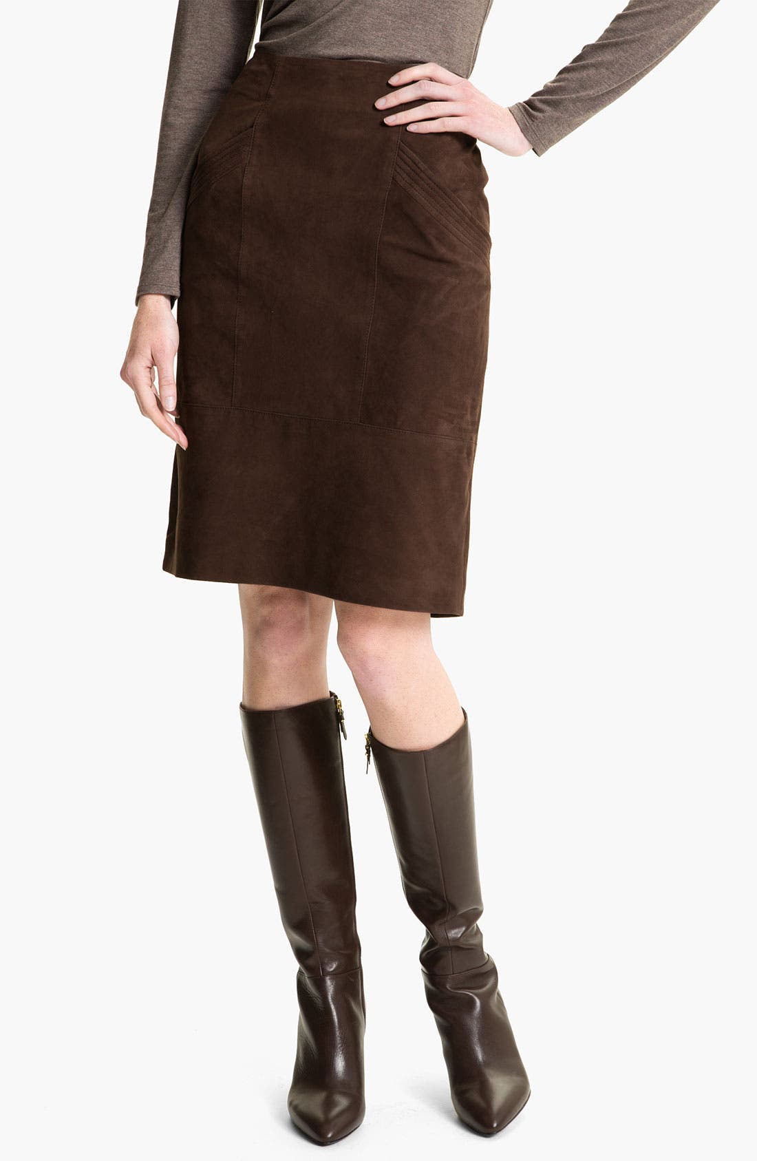 Nordstrom Collection Supple Suede Skirt Nordstrom