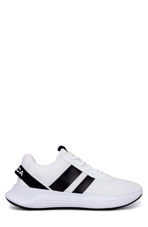 Shop Nautica Athletic Sneaker In White/black