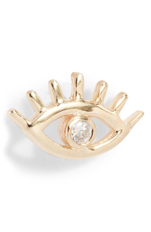 ANZIE ANZIE MEL SOLDERA SINGLE EVIL EYE STUD EARRING