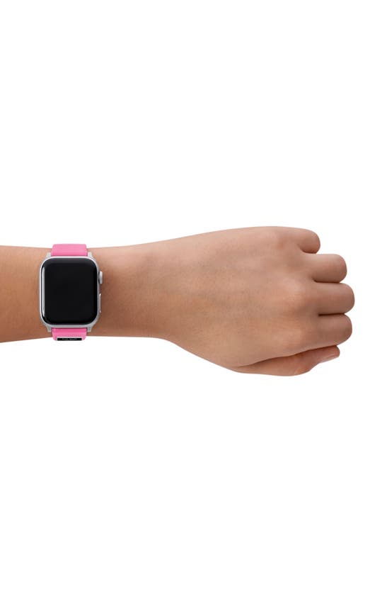 Shop Kate Spade Nylon 20mm Apple Watch® Watchband In Pink