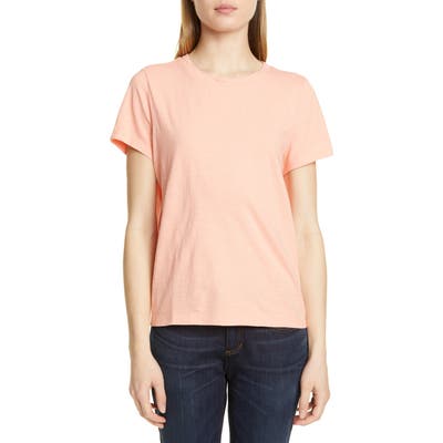 Eileen Fisher Crewneck Organic Cotton Tee, Orange