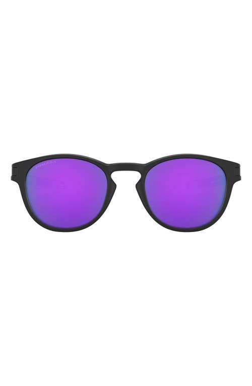 Oakley Latch 53mm Prizm Round Sunglasses in Matte Black at Nordstrom
