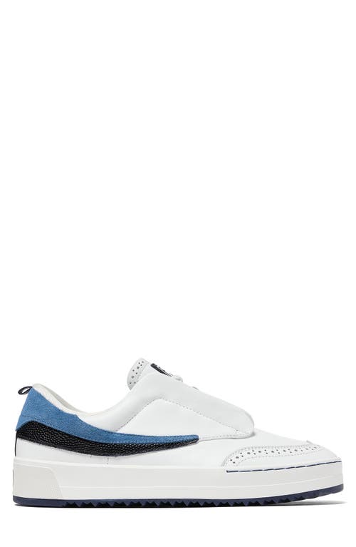 Shop Fila Sanati Low Top Sneaker In White/ Navy/blue