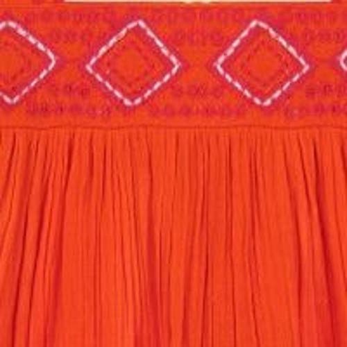 Mer St. Barth Serena Tassel Dress In Poppy Embroidery