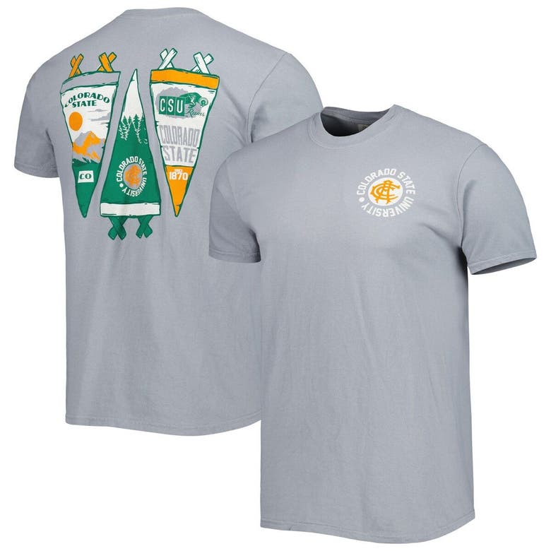 Shop Image One Gray Colorado State Rams Pennant Comfort Color T-shirt