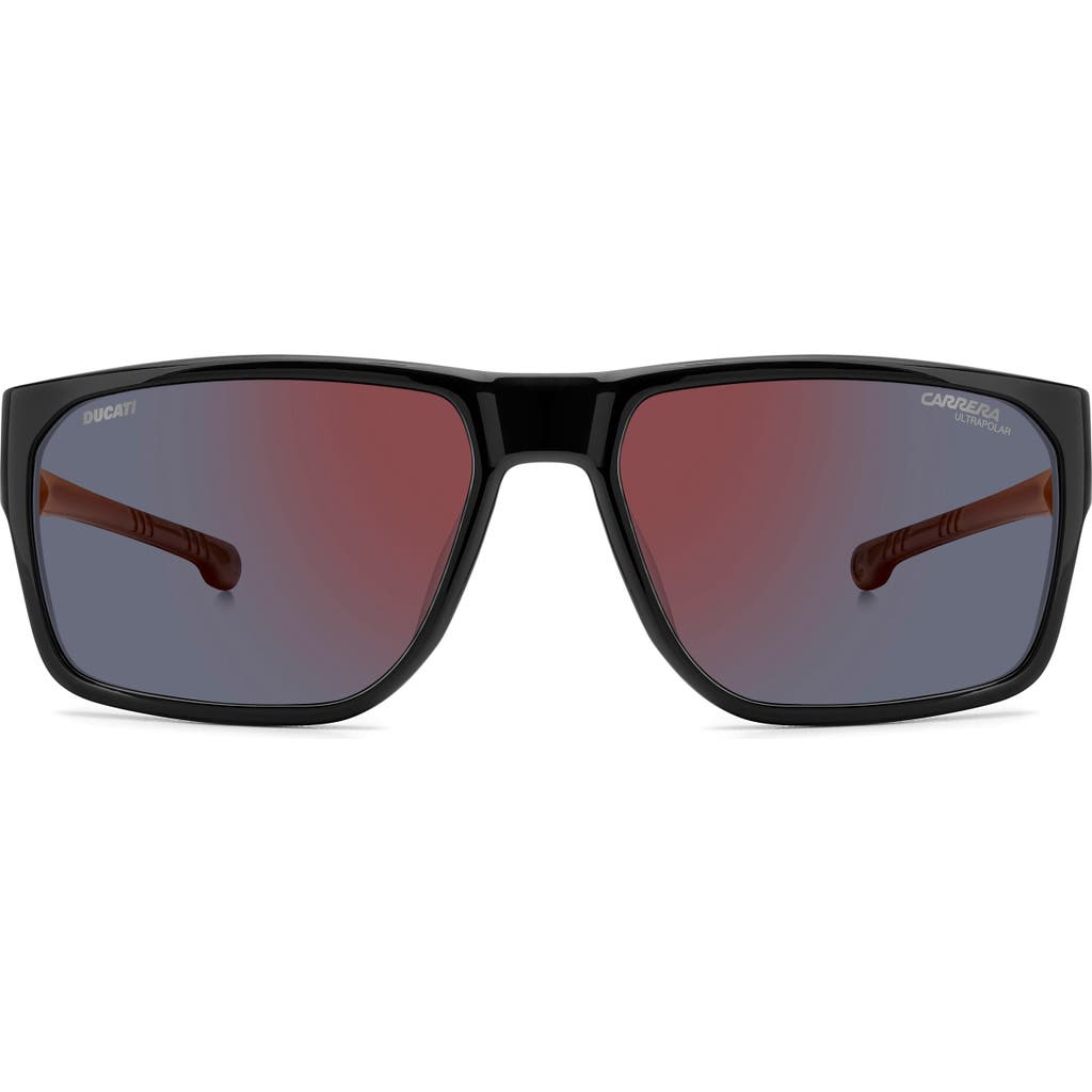 Carrera Eyewear X Ducati 59mm Rectangular Sunglasses In Gray