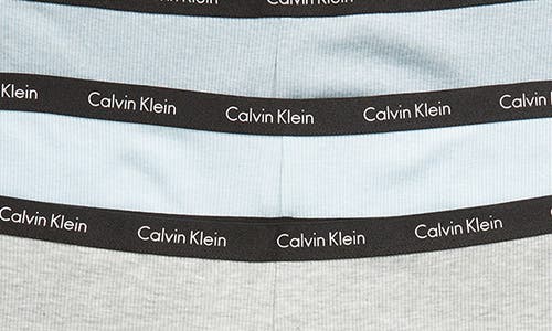 Shop Calvin Klein Ribbed Boyshorts In Provincial/grey