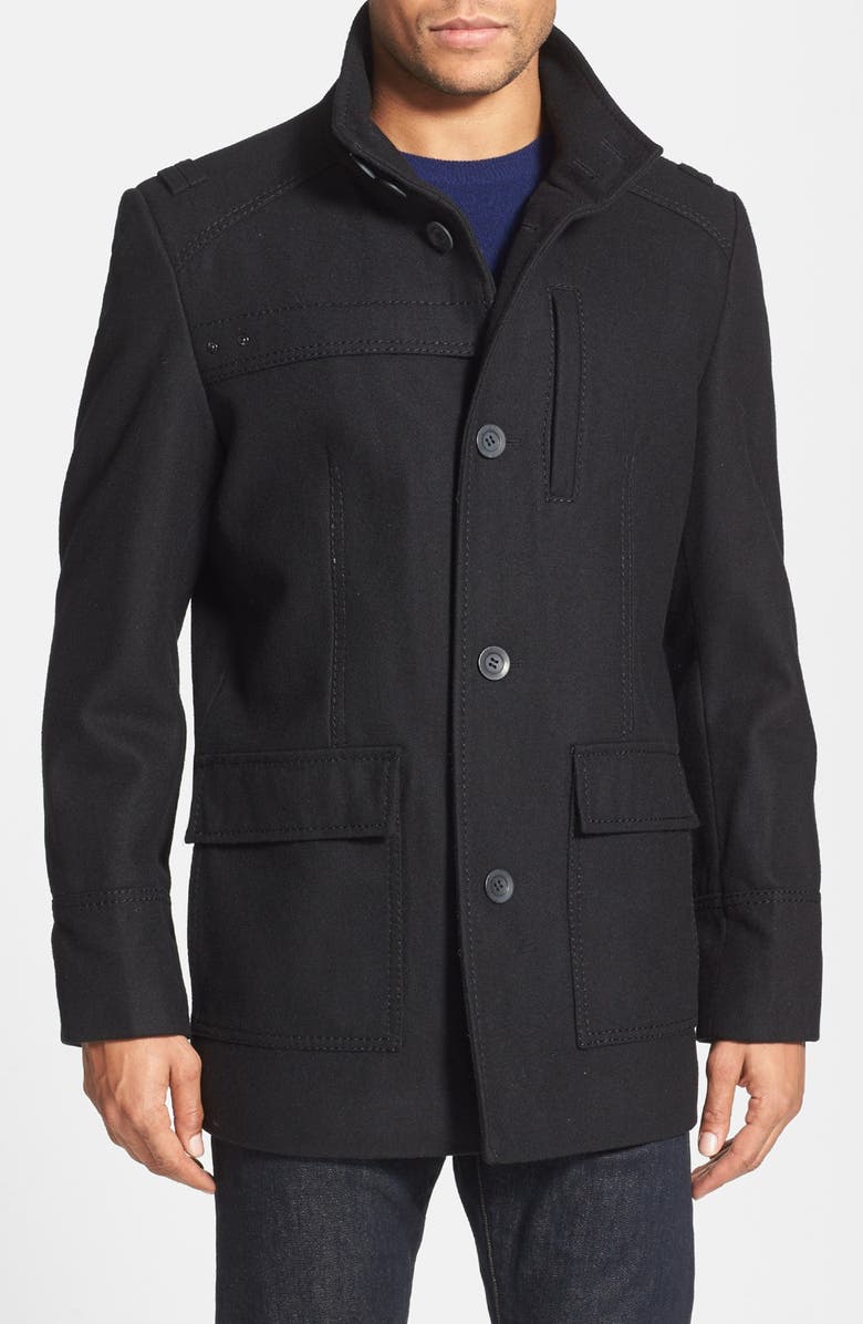 Black Rivet Wool Blend Field Jacket | Nordstrom