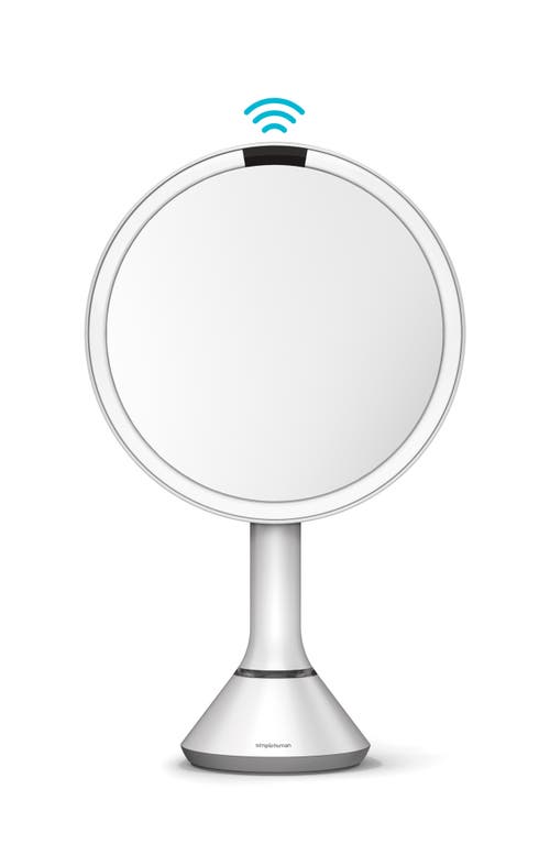 simplehuman 8-Inch Sensor Rechargeable Tabletop Mirror in White at Nordstrom