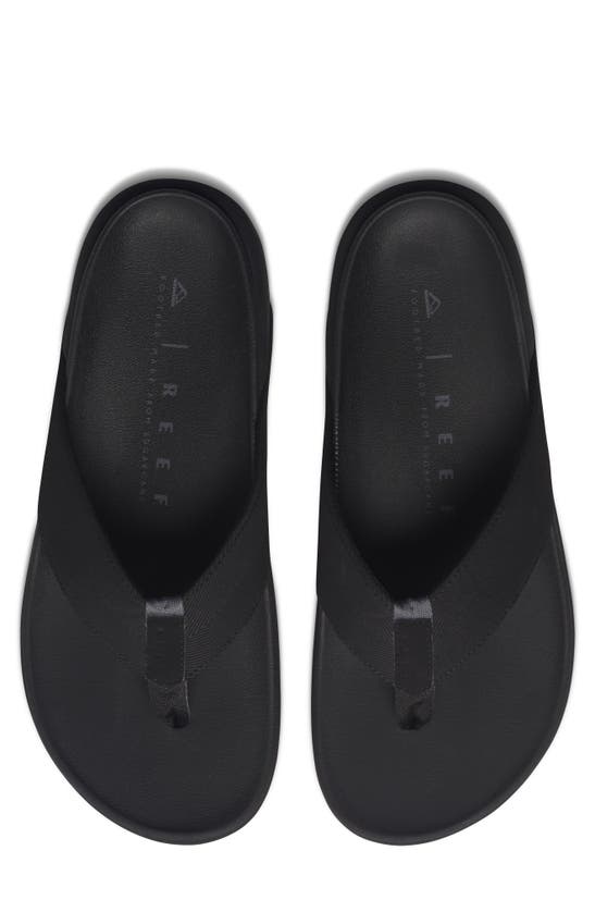 Shop Reef The Raglan Flip Flop In Black/ Gum