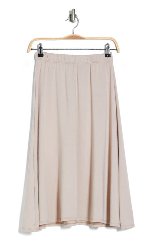 Go Couture Flare Midi Skirt In Mushroom
