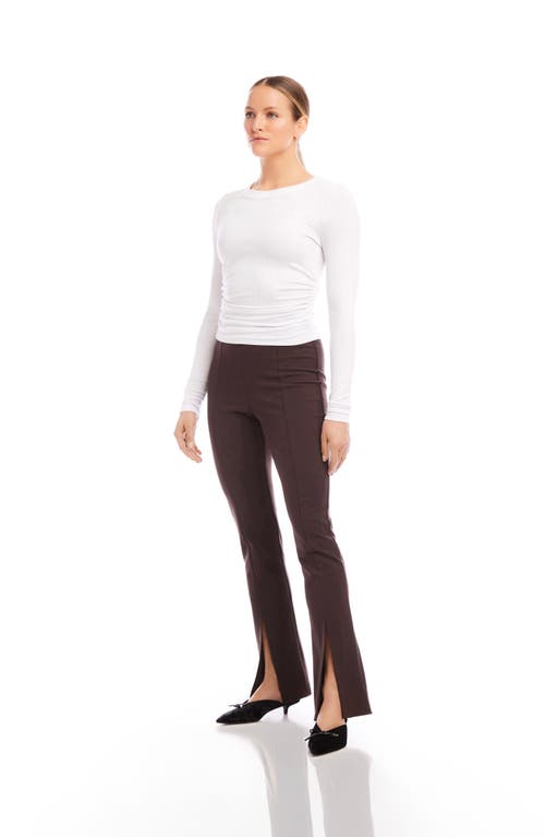 FIFTEEN TWENTY FIFTEEN TWENTY HARLOW HIGH WAIST SLIT HEM BOOTCUT PANTS