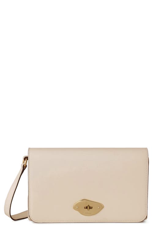 Mulberry Lana High Gloss Leather Wallet on a Strap in Eggshell at Nordstrom