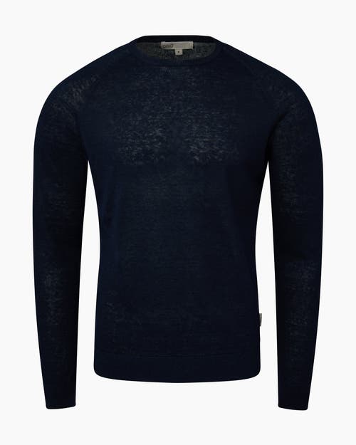 Onia Linen Raglan Sweater In Deep Navy