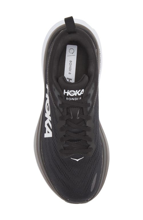 Shop Hoka Bondi 8 Running Shoe In Black/white